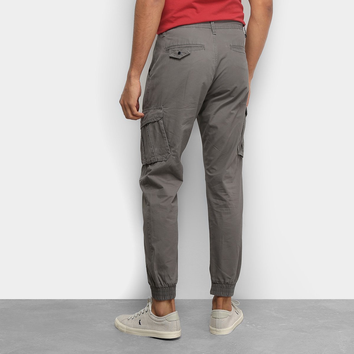 calça sarja watkins & krown cargo jogger masculina